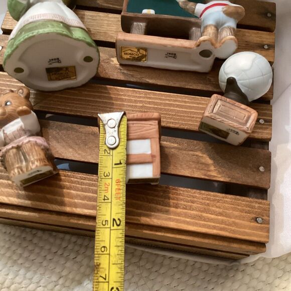 Vintage Homco "Bears at School" #1409 Complete Set Teacher Students Desk Globe - Picture 12 of 13